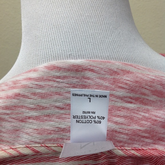 Natori Red & Cream V-Neck Empire Waist Dress - Picture 8 of 8